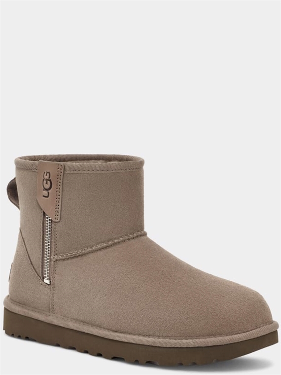 UGG Classic Mini Bailey Zip Støvler, Smoke Plum